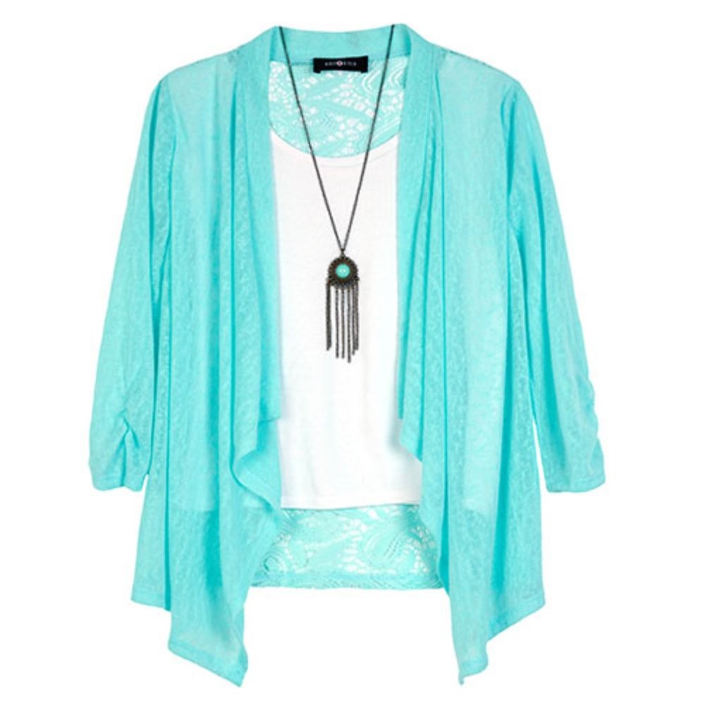 Iz Byer Two-fer Top Missing Necklace size medium